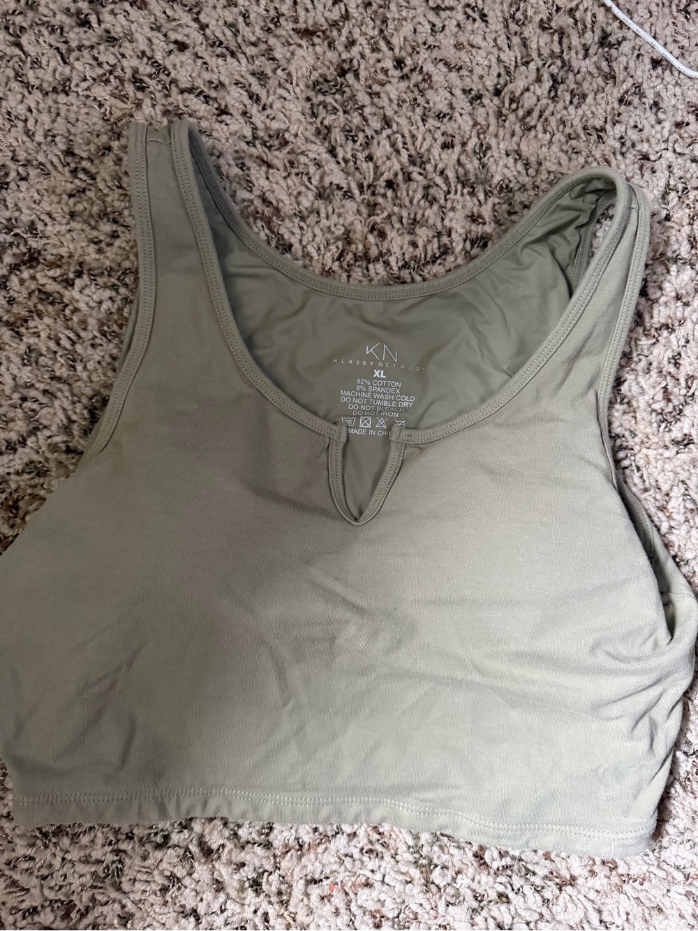 Klasses Network Olive Green V cut brami